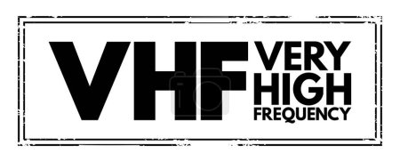 Ilustración de VHF: acrónimo de muy alta frecuencia, fondo del concepto de tecnología - Imagen libre de derechos