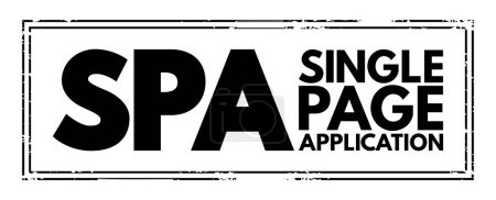 Ilustración de SPA - Single Page Application acronym, stamp concept background - Imagen libre de derechos