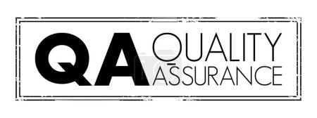 Téléchargez les illustrations : QA - Quality Assurance acronym, stamp concept background - en licence libre de droit
