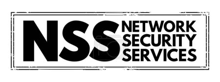 Ilustración de NSS - acrónimo de Network Security Services, technology concept background - Imagen libre de derechos