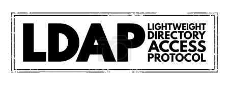 Ilustración de LDAP - Protocolo ligero de acceso a directorios es un protocolo de aplicación estándar abierto, neutral con los proveedores, basado en el concepto de tecnología de acrónimo - Imagen libre de derechos