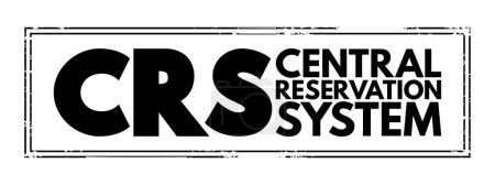 Ilustración de CRS - Central Reservation System es una tecnología que se encuentra en el corazón de las funciones de un hotel, acrónimo de tecnología de fondo concepto - Imagen libre de derechos