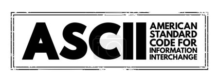 Ilustración de ASCII - American Standard Code for Information Interchange acrónimo, technology concept background - Imagen libre de derechos