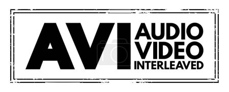 Téléchargez les illustrations : AVI - Audio Vidéo Acronyme entrelacé, fond de concept technologique - en licence libre de droit