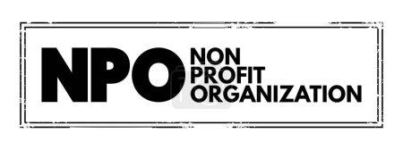 Illustration for NPO - Non-Profit Organization acronym, business concept background - Royalty Free Image