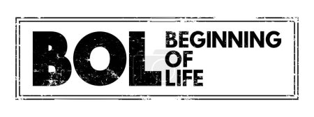 Illustration for BOL - Beginning of Life acronym, concept background - Royalty Free Image
