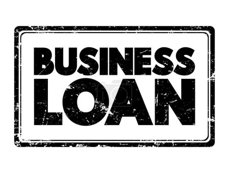 Illustration for Business Loan text stamp, business concept background - Royalty Free Image