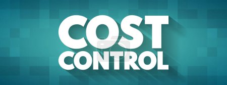 Illustration for Cost Control - practice of identifying and reducing business expenses to increase profits, text concept background - Royalty Free Image