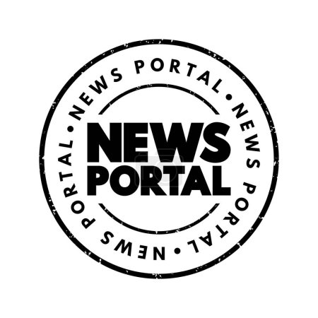 Ilustración de News Portal text stamp, concept background - Imagen libre de derechos