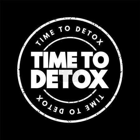 Illustration for Time To Detox text stamp, concept background - Royalty Free Image