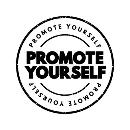 Illustration for Promote Yourself text stamp, concept background - Royalty Free Image