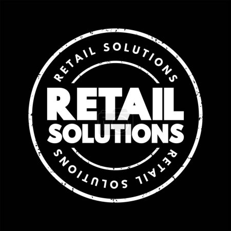 Illustration for Retail Solutions text stamp, concept background - Royalty Free Image