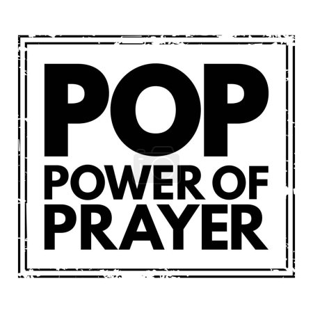 Illustration for POP - Power Of Prayer acronym text stamp, concept background - Royalty Free Image