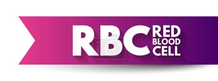 Ilustración de RBC - acrónimo de glóbulos rojos, concepto de fondo - Imagen libre de derechos