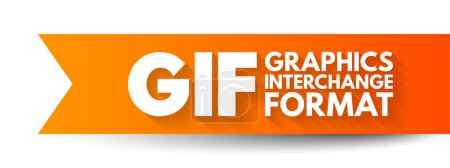 Ilustración de GIF Graphics Interchange Format - tipo de formato de imagen de mapa de bits, fondo de concepto de texto acrónimo - Imagen libre de derechos