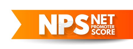 NPS - Acrónimo de Net Promoter Score, fondo de concepto empresarial