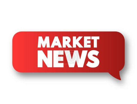 Illustration for Market News text message bubble, concept background - Royalty Free Image