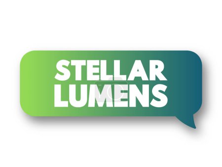 Illustration for Stellar Lumens text message bubble, concept background - Royalty Free Image