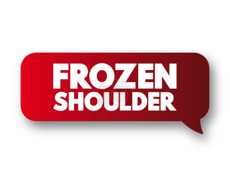 Illustration for Frozen Shoulder text message bubble, concept background - Royalty Free Image