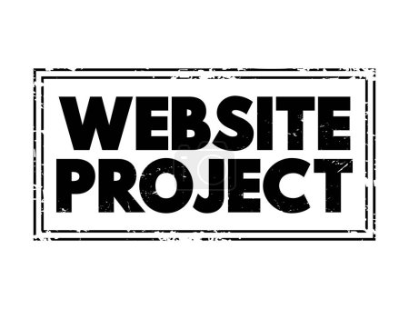 Téléchargez les illustrations : Website Project text concept stamp for presentations and reports - en licence libre de droit