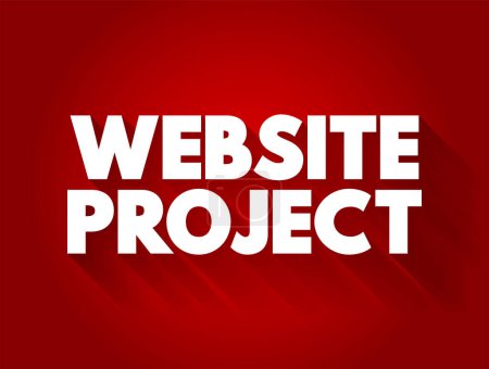 Téléchargez les illustrations : Site Web Concept de texte de projet pour les présentations et les rapports - en licence libre de droit
