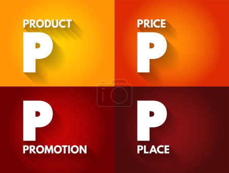 Illustration for PPPP - Product Price Promotion Place acronym, business concept background - Royalty Free Image