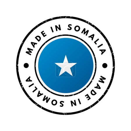 Illustration for Made in Somalia text emblem badge, concept background - Royalty Free Image