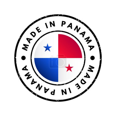 Illustration for Made in Panama text emblem stamp, concept background - Royalty Free Image