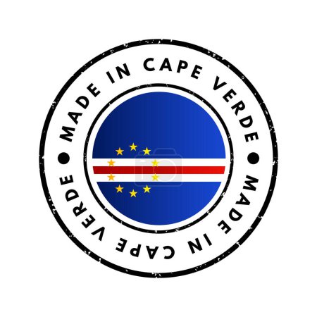Ilustración de Made in Cape Verde text emblem badge, concept background - Imagen libre de derechos