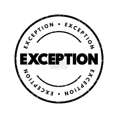Ilustración de Exception text stamp, concept background - Imagen libre de derechos