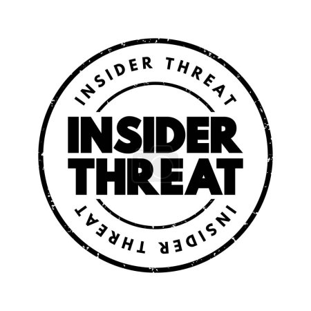 Ilustración de Insider Threat text stamp, concept background - Imagen libre de derechos
