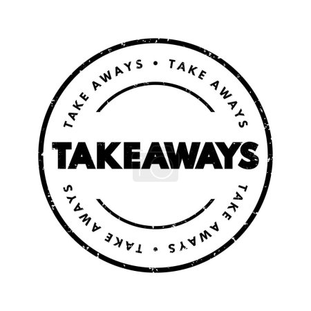 Illustration for Takeaways text stamp, concept background - Royalty Free Image