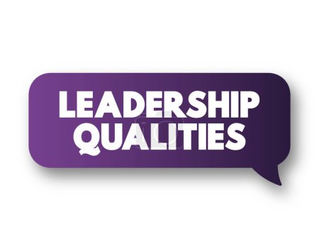 Illustration for Leadership Qualities text message bubble, concept background - Royalty Free Image