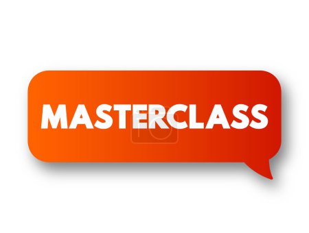 Illustration for Masterclass text message bubble, concept background - Royalty Free Image