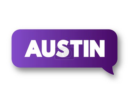 Ilustración de Austin burbuja de mensajes de texto, concepto de fondo - Imagen libre de derechos