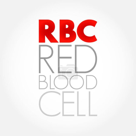 Ilustración de RBC - acrónimo de glóbulos rojos, concepto de fondo - Imagen libre de derechos