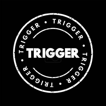 Illustration for Trigger text stamp, concept background - Royalty Free Image