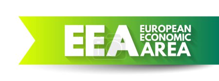 Ilustración de EEE - acrónimo del Espacio Económico Europeo, contexto del concepto empresarial - Imagen libre de derechos