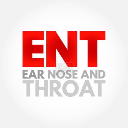 Illustration for ENT - Ear Nose and Throat acronym, health concept background - Royalty Free Image