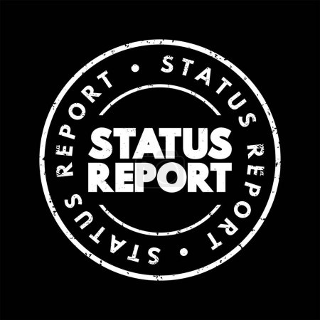 Illustration for Status Report text stamp, concept background - Royalty Free Image