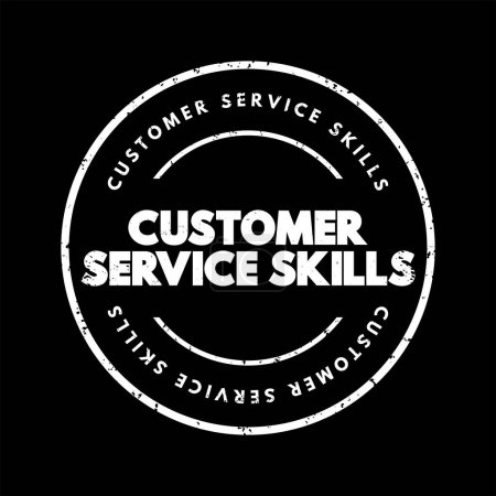 Illustration for Customer Service Skills text stamp, concept background - Royalty Free Image