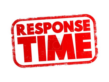 Illustration for Response Time text stamp, concept background - Royalty Free Image