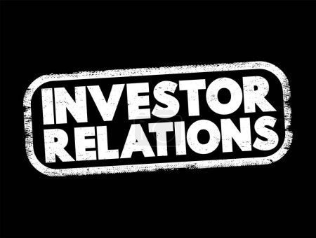 Ilustración de Investor Relations text stamp, business concept background - Imagen libre de derechos
