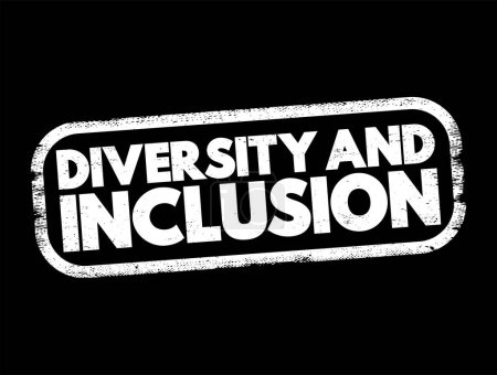 Illustration for Diversity And Inclusion text stamp, concept background - Royalty Free Image