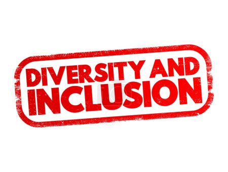 Illustration for Diversity And Inclusion text stamp, concept background - Royalty Free Image