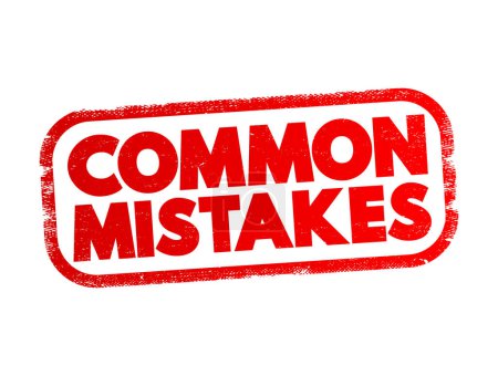 Ilustración de Common Mistakes text stamp, concept background - Imagen libre de derechos