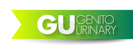 Ilustración de GU Genitourinario - se refiere a los órganos urinarios y genitales, fondo de concepto de texto acrónimo - Imagen libre de derechos