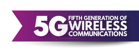 Illustration for 5G - fifth generation of wireless communications text, technology concept background - Royalty Free Image