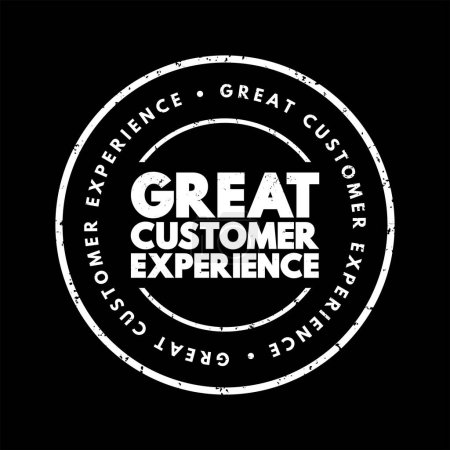 Illustration for Great Customer Experience text stamp, concept background - Royalty Free Image