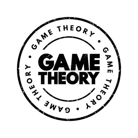 Ilustración de Sello de texto de teoría de juegos, fondo de concepto - Imagen libre de derechos